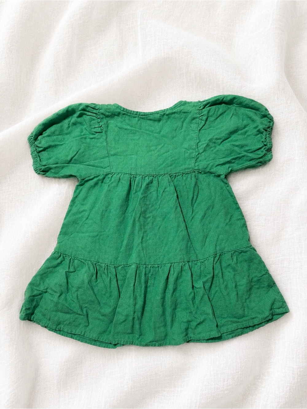 🚨SOLD!🚨💚 Cotton On Kids Green Linen Blend Dress | Size 2T | Cottagecore Prairie - Picture 2 of 5
